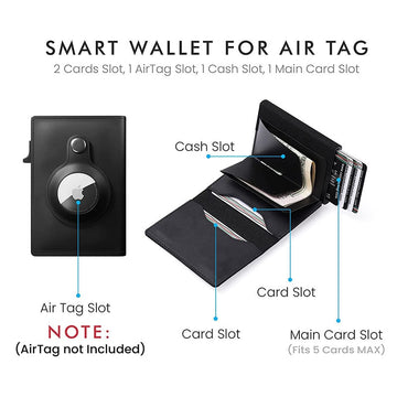 Smart Air Tag Wallet with RFID Blocker
